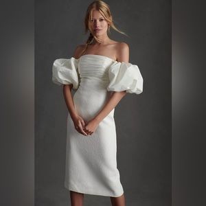 Rebecca Vallance Genevieve Puff-Sleeve Dress